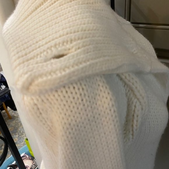 Zara Sweater White Belt Long M - Picture 14 of 15